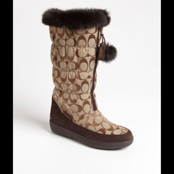 Coach winter snow boots.Gorgeous!! New in box 9.5